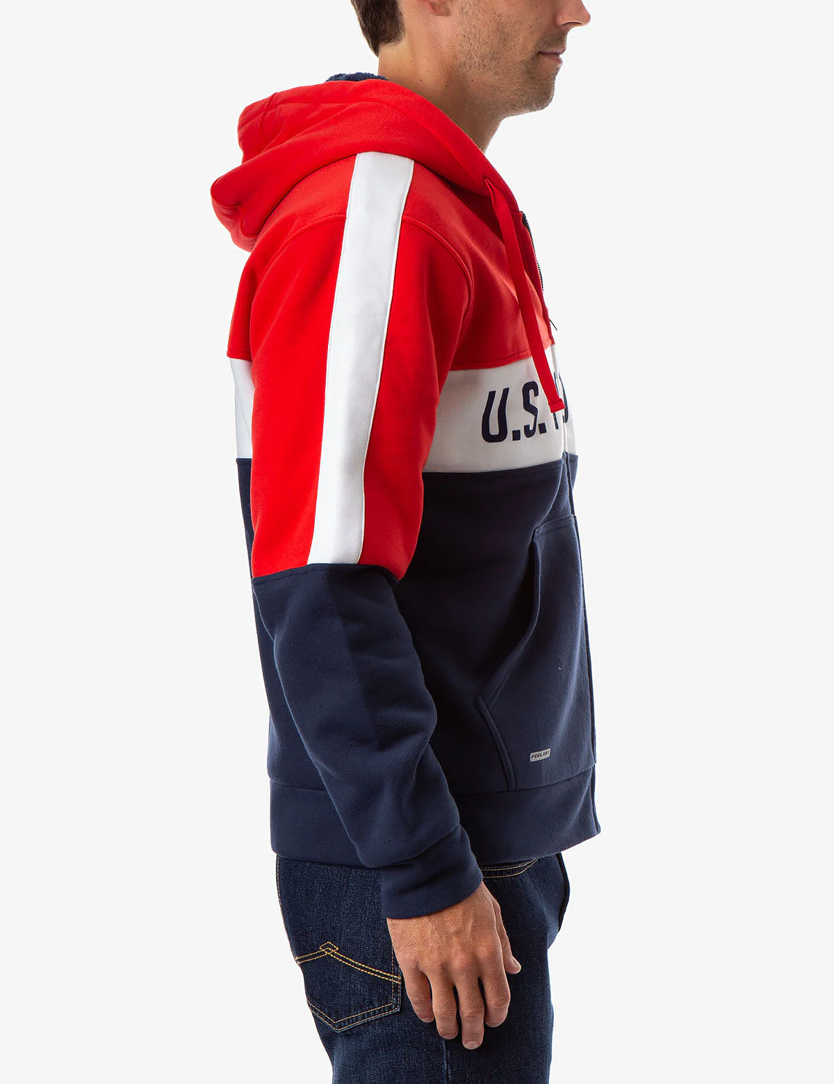 AMERICANA COLORBLOCK LOGO SHERPA HOODIE - Image 2
