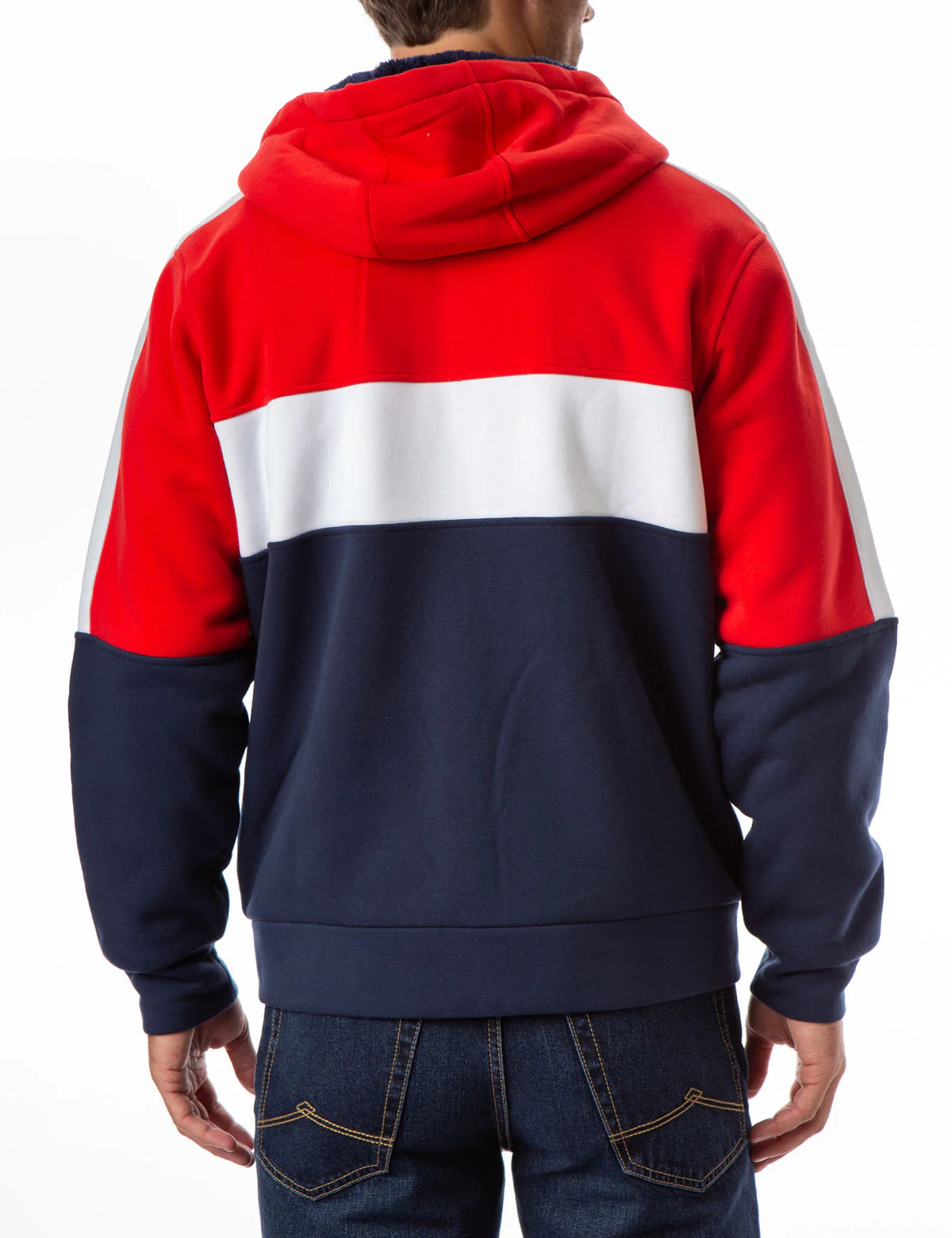 AMERICANA COLORBLOCK LOGO SHERPA HOODIE - Image 3