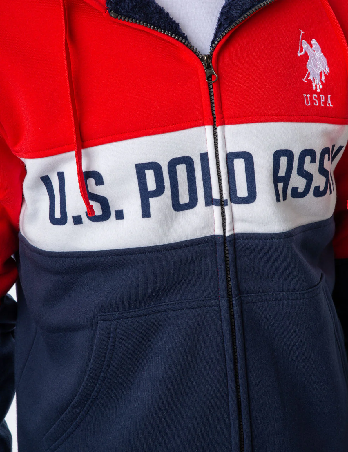 AMERICANA COLORBLOCK LOGO SHERPA HOODIE - Image 4