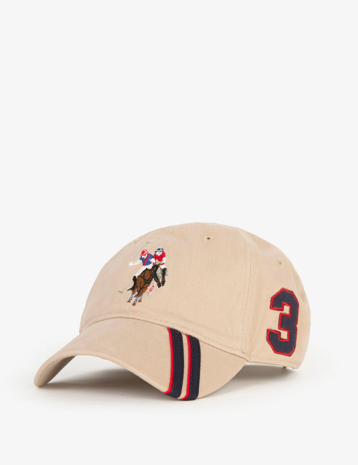MENS MULTI LOGO HAT WITH STRIPE VISOR - Image 2