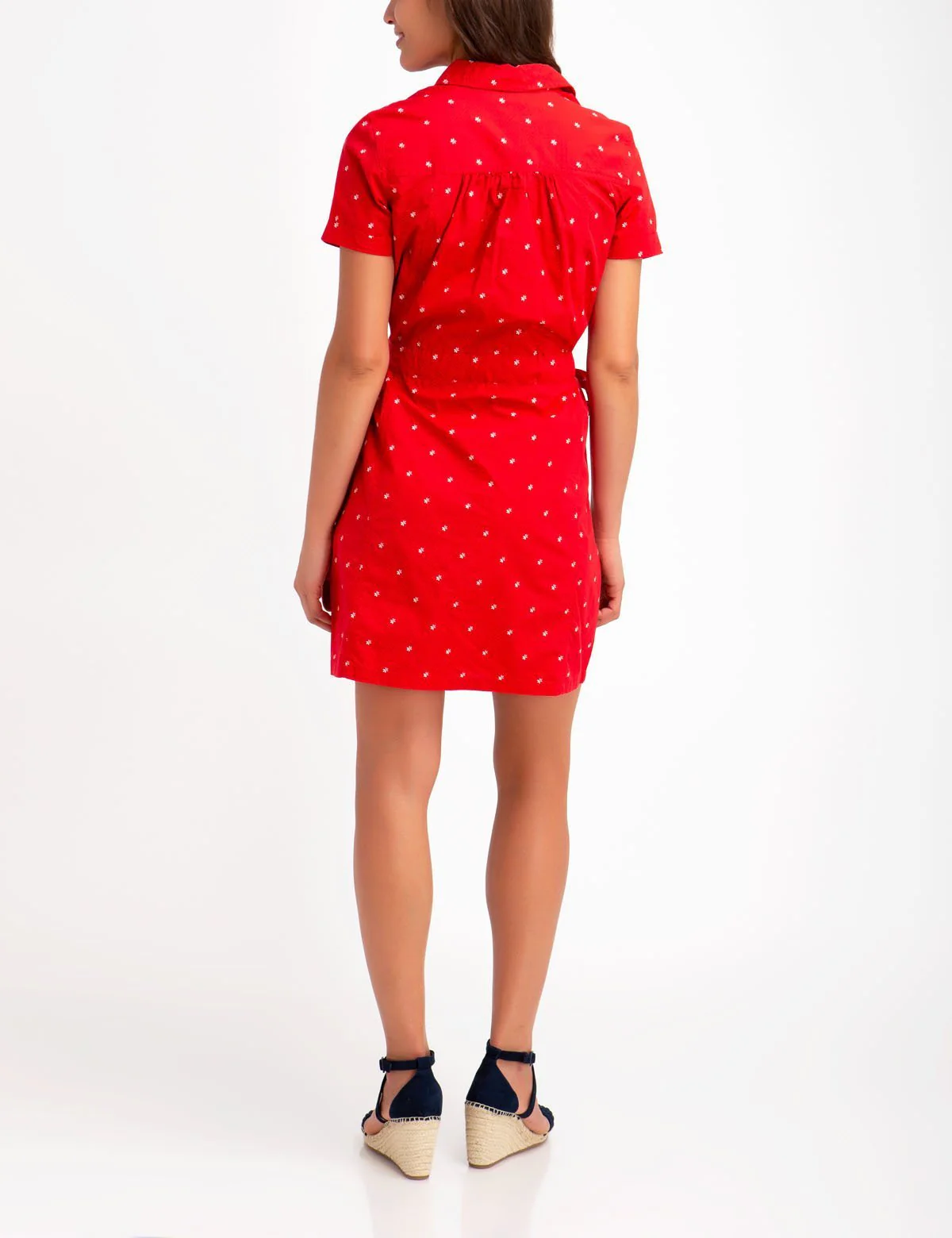 BELTED DOT PLEATED DRESS - Image 6