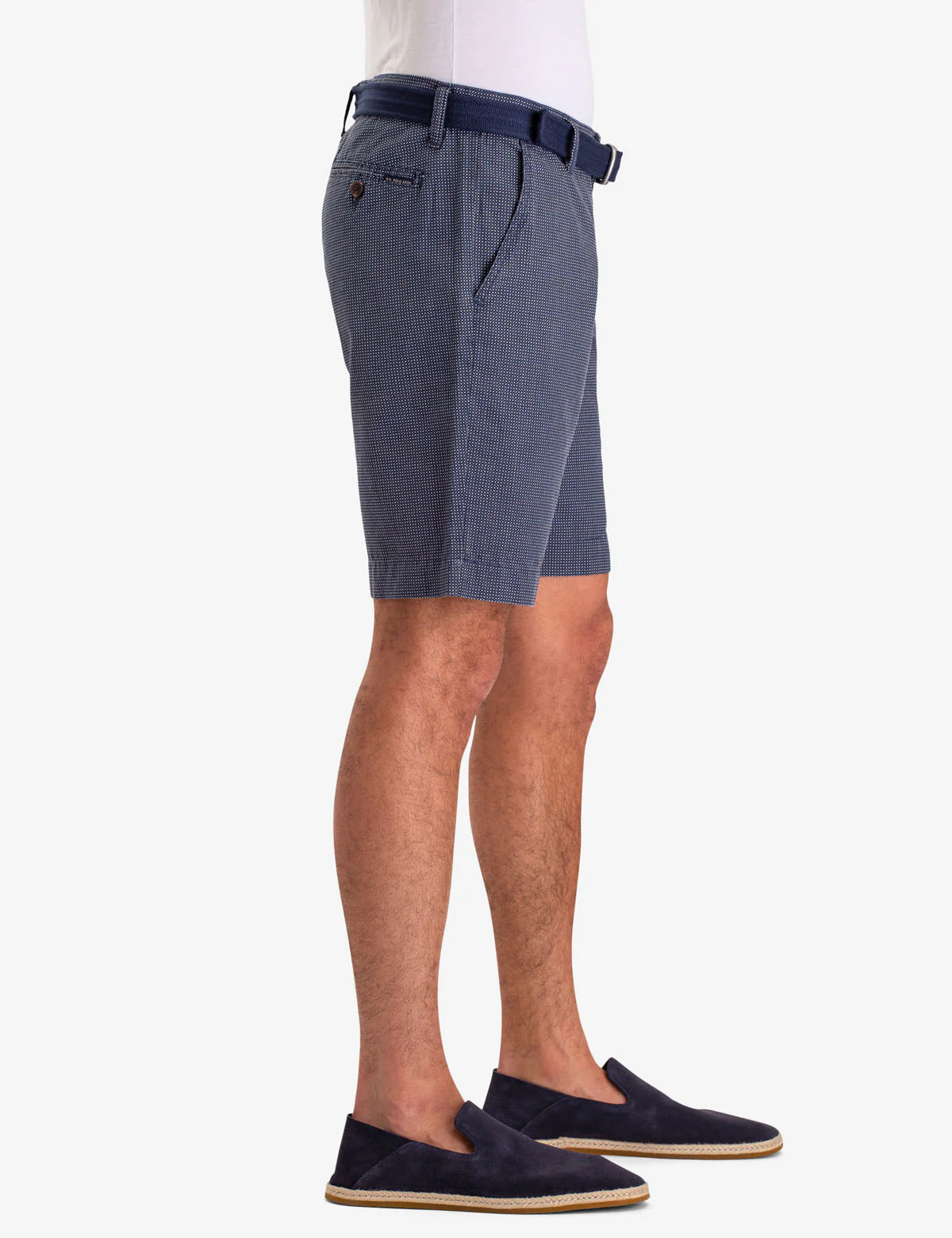 BELTED PRINTED CHAMBRAY SHORTS - Image 2