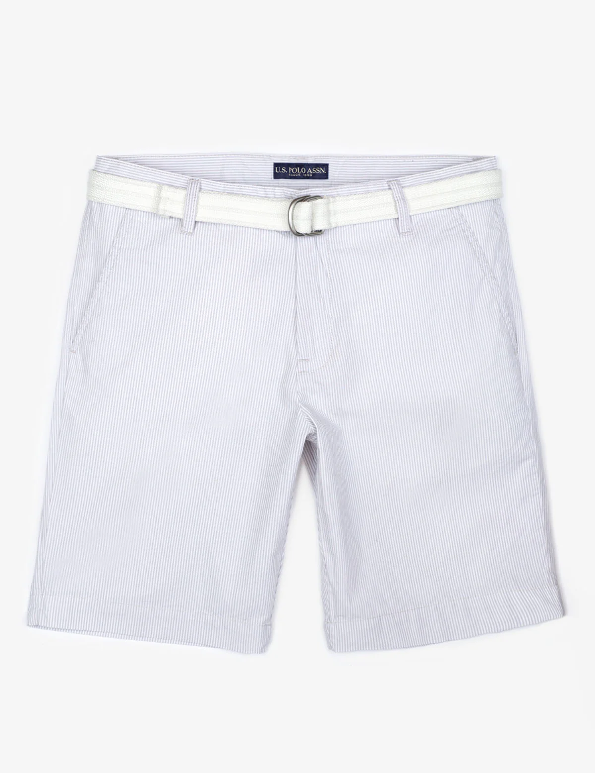 BELTED VERTICAL STRIPED SHORTS - Image 10