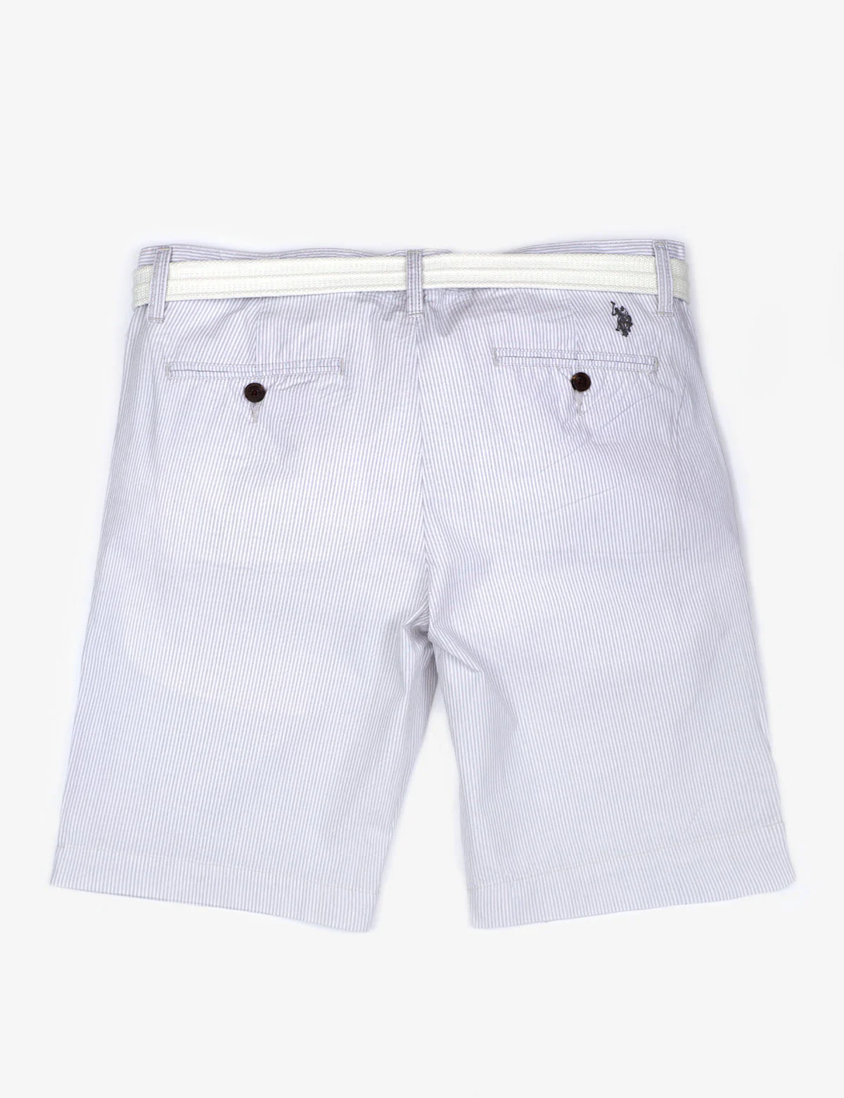 BELTED VERTICAL STRIPED SHORTS - Image 11