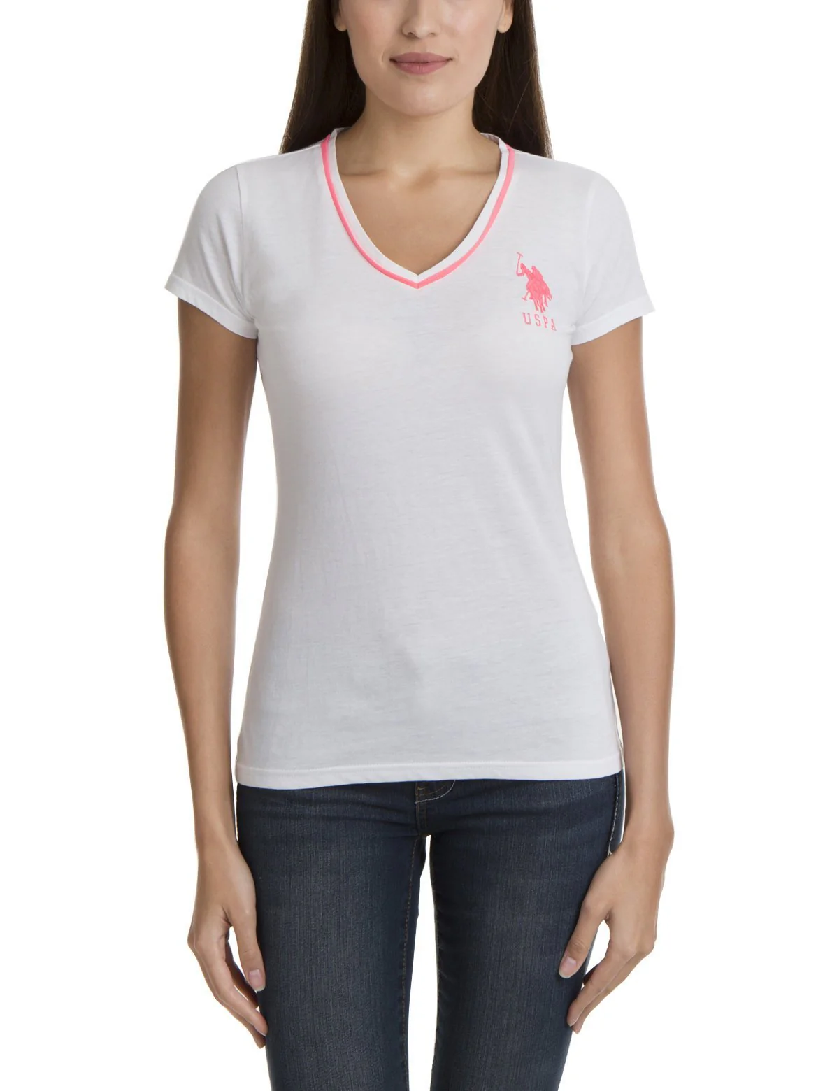 BIG LOGO NEON V-NECK TIPPED T-SHIRT - Image 27
