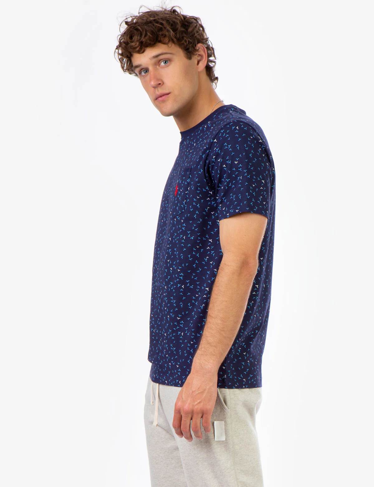 BIRD PRINT CREW NECK T-SHIRT - Image 3