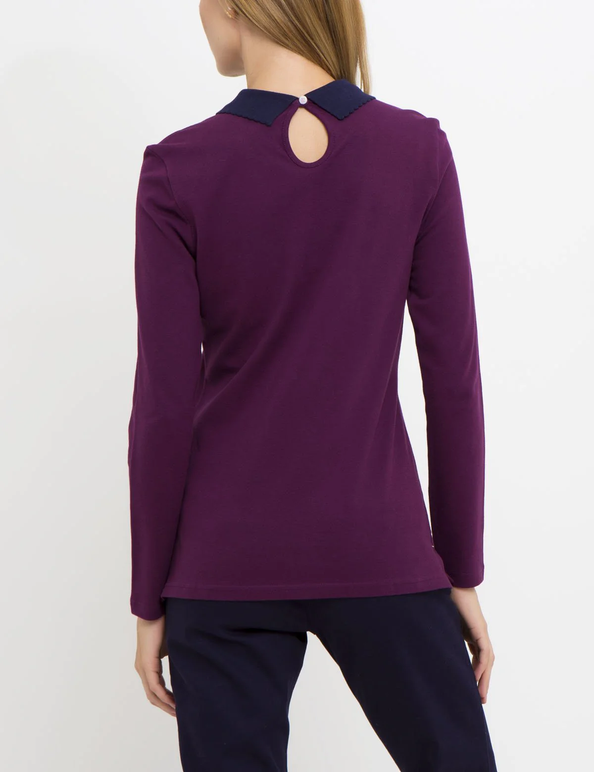 BIRDEYE PETER PAN COLLAR LONG SLEEVE TOP - Image 3