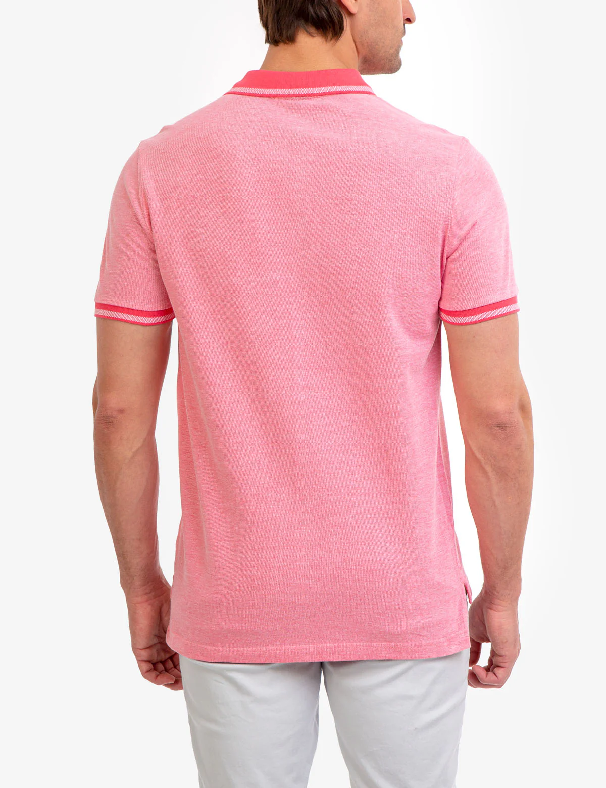 BIRDSEYE CONTRAST COLLAR POLO SHIRT - Image 20