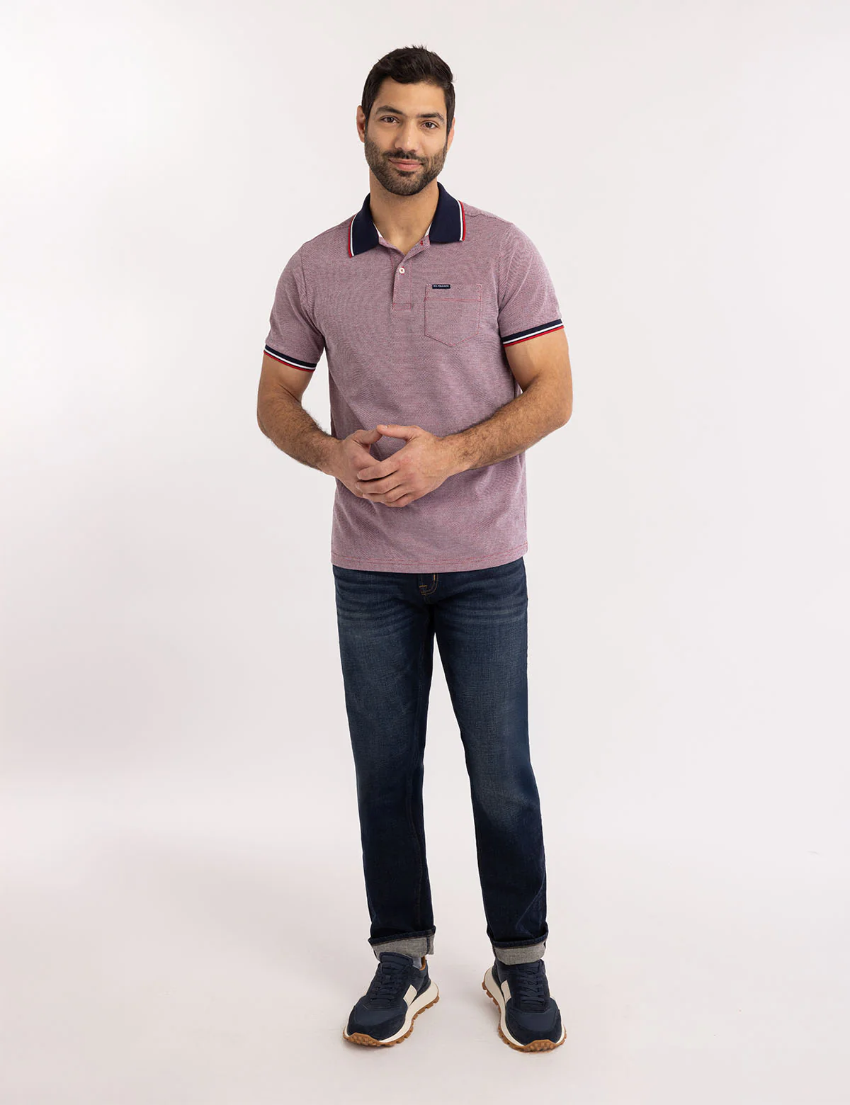BIRDSEYE JACQUARD PIQUE POLO SHIRT - Image 3