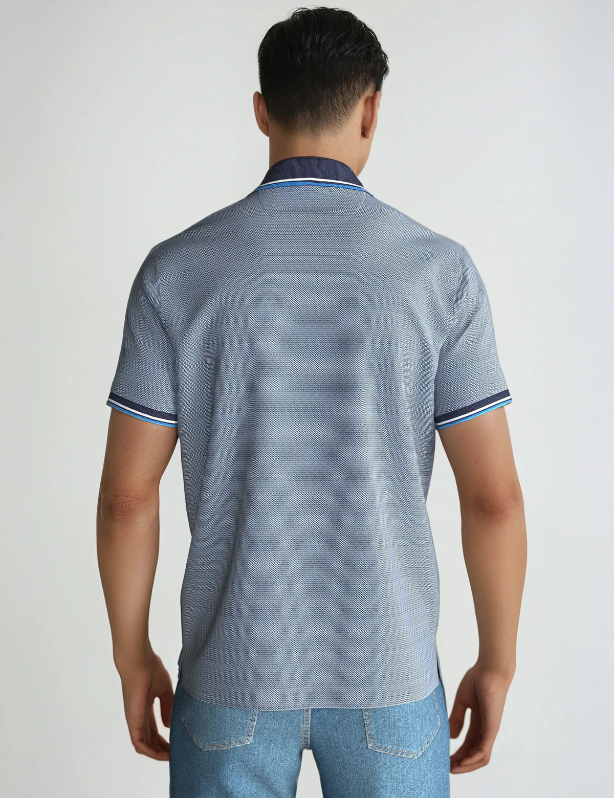 BIRDSEYE JACQUARD PIQUE POLO SHIRT - Image 13