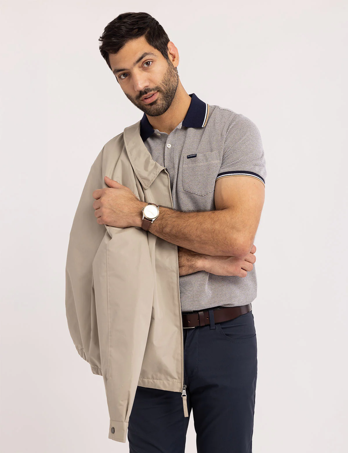 BIRDSEYE JACQUARD PIQUE POLO SHIRT - Image 5
