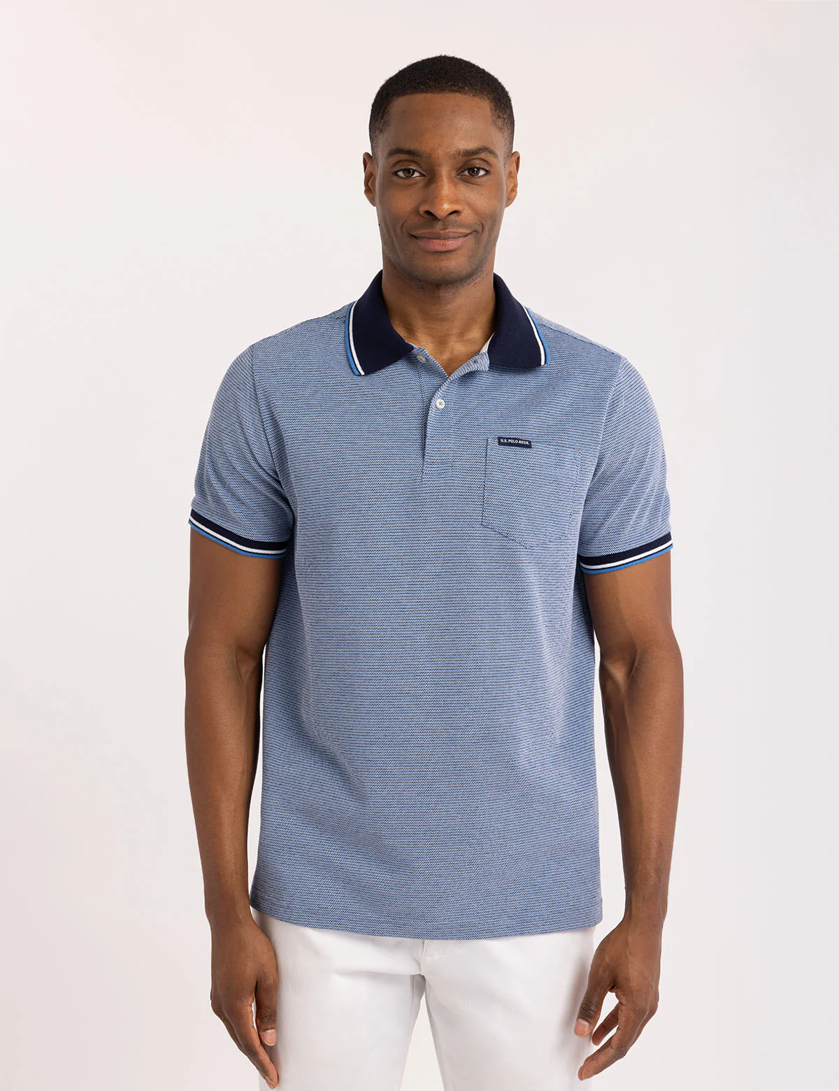BIRDSEYE JACQUARD PIQUE POLO SHIRT - Image 8