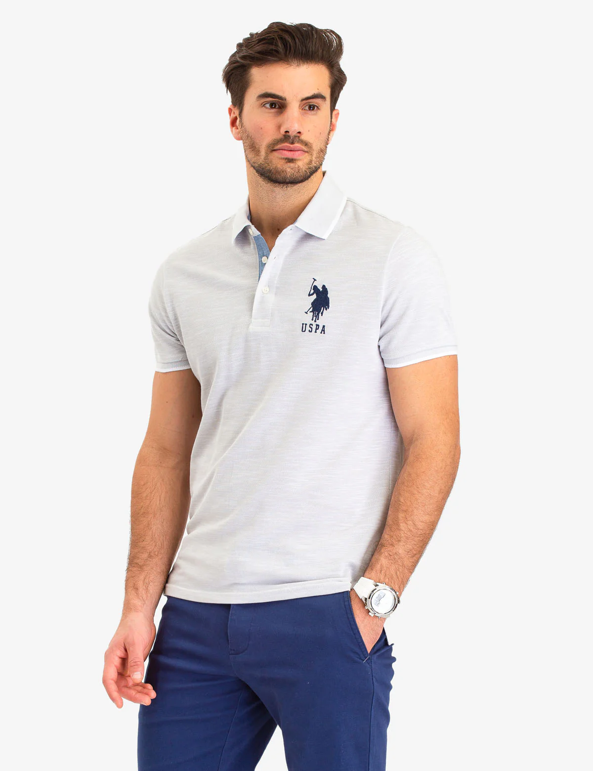 BIRDSEYE SLUB POLO SHIRT