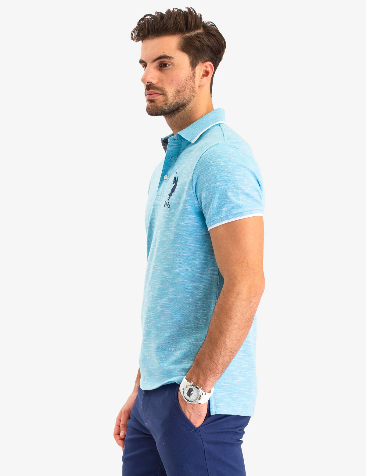 BIRDSEYE SLUB POLO SHIRT - Image 6