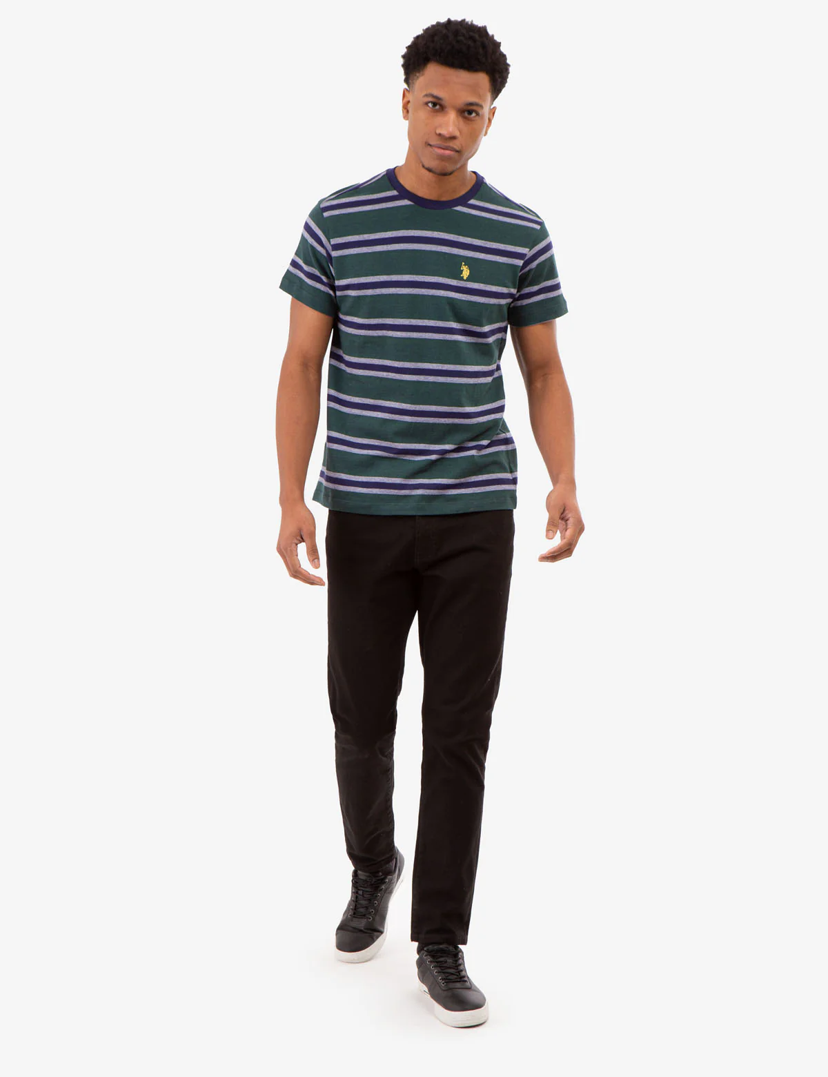 BIRDSEYE STRIPE JERSEY T-SHIRT - Image 2