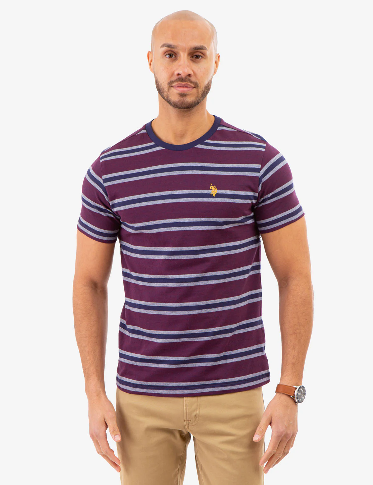 BIRDSEYE STRIPE JERSEY T-SHIRT - Image 4