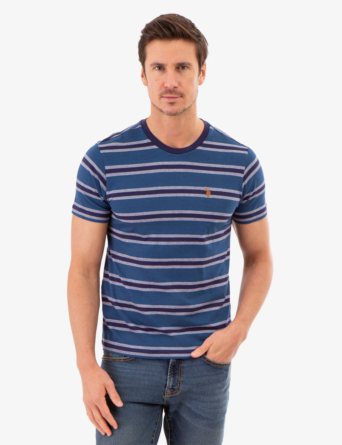 BIRDSEYE STRIPE JERSEY T-SHIRT - Image 7