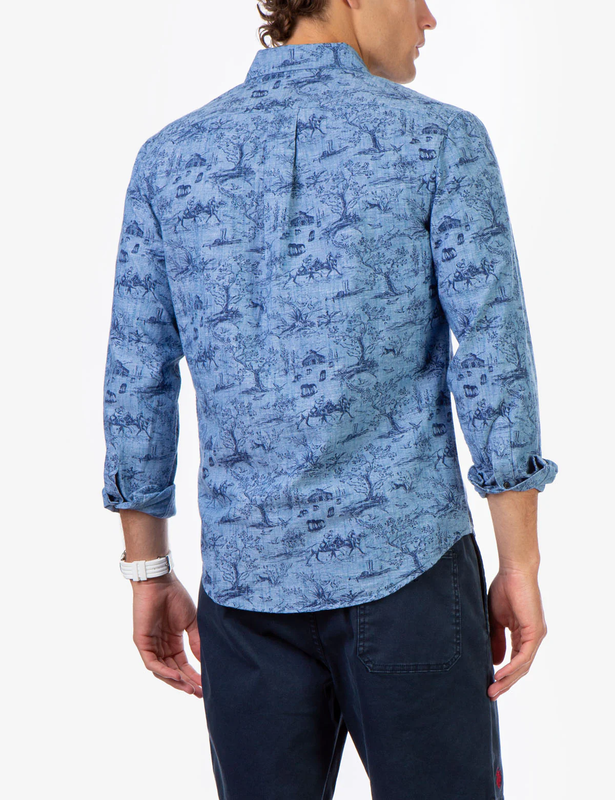 BLACK MALLET ALL OVER POLO PRINT SHIRT - Image 4