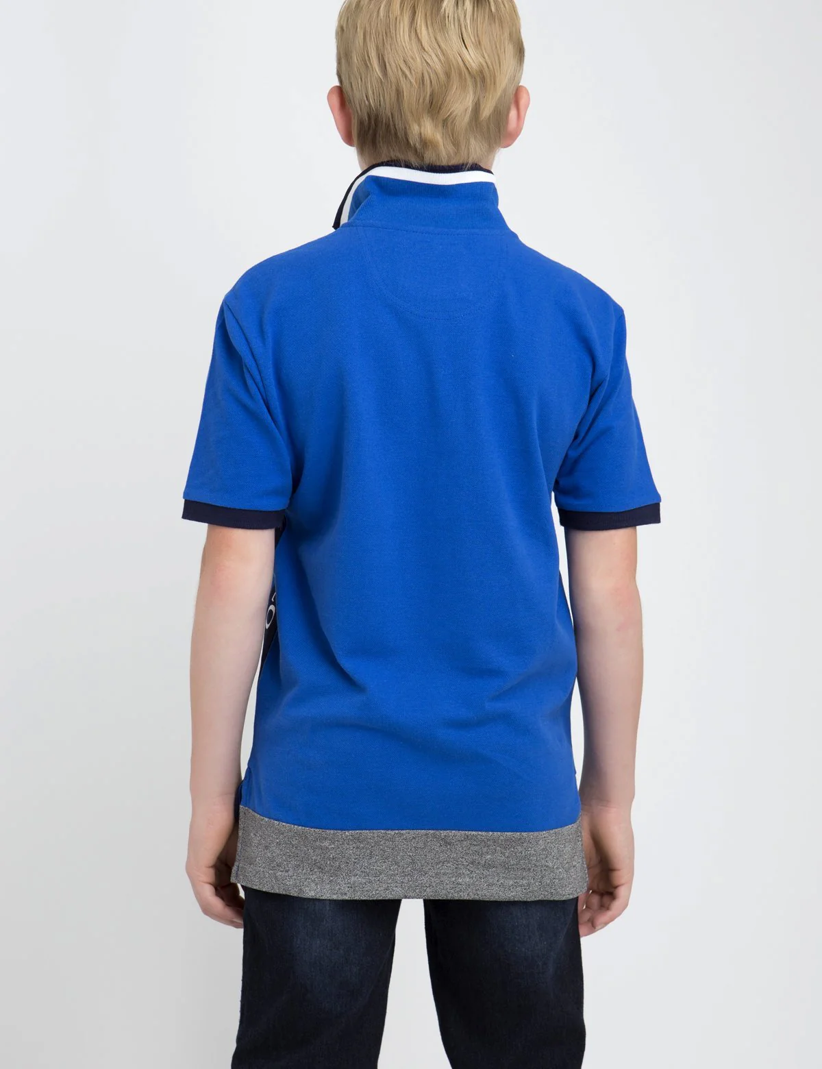 BLACK MALLET BOYS DIAGONAL POLO SHIRT - Image 3