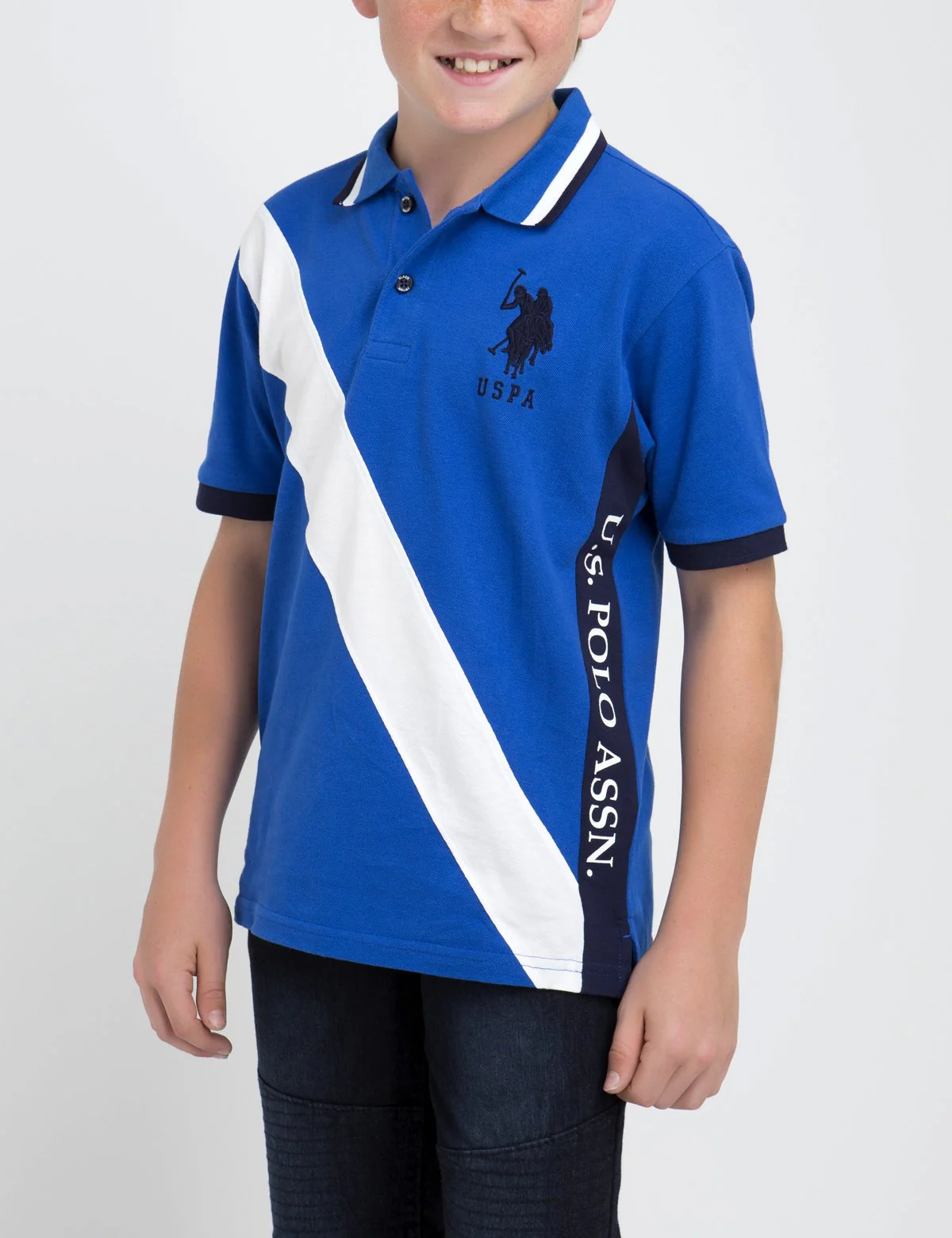 BLACK MALLET BOYS DIAGONAL POLO SHIRT - Image 4