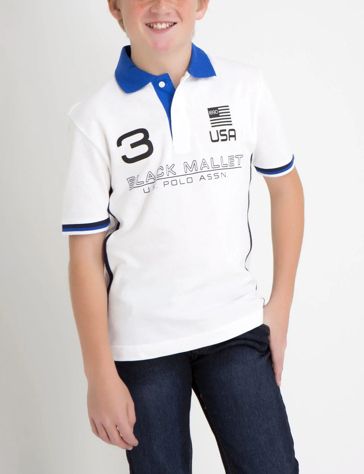 BLACK MALLET BOYS REFLECTIVE POLO - Image 3