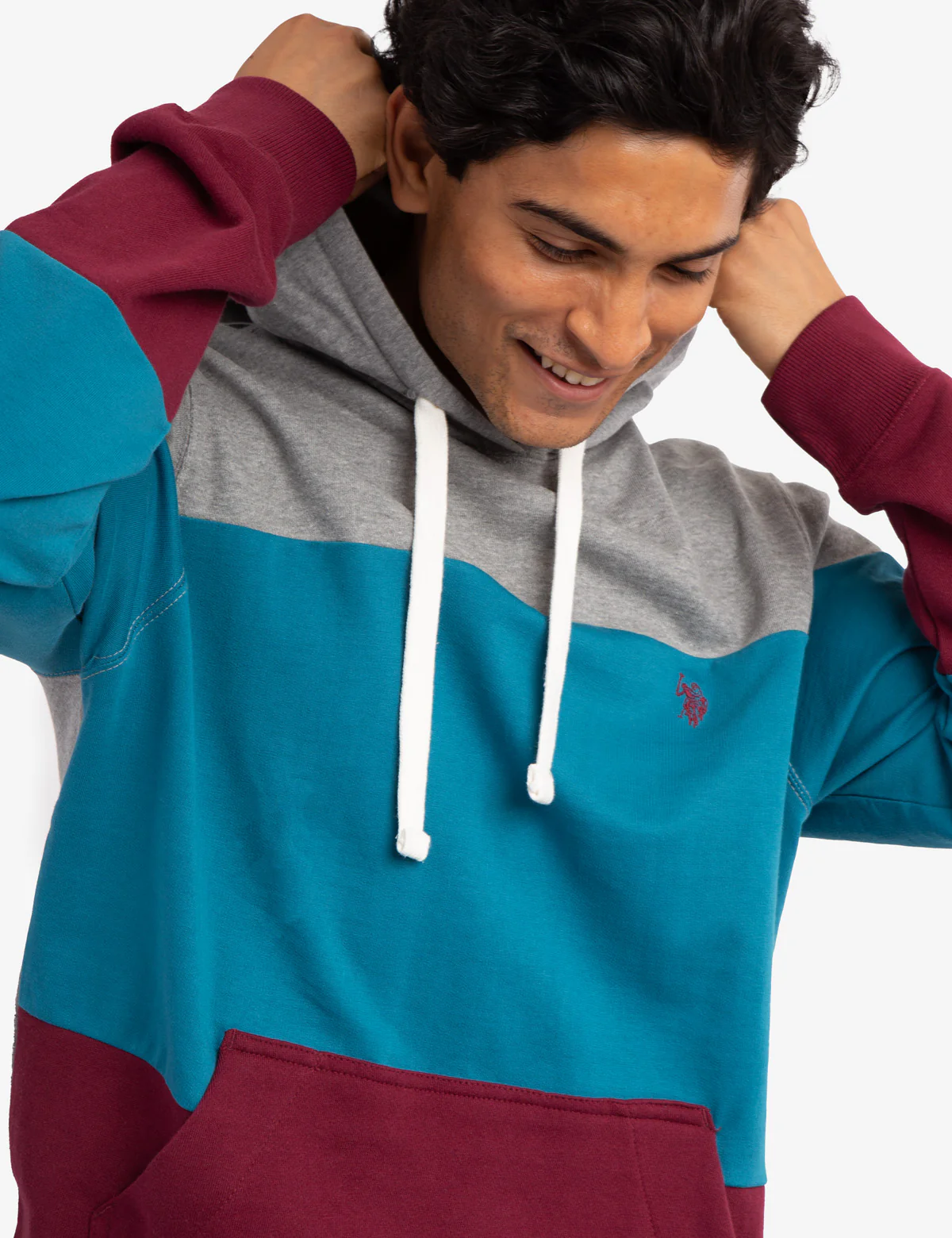 BLACK MALLET COLORBLOCK FRENCH TERRY HOODY