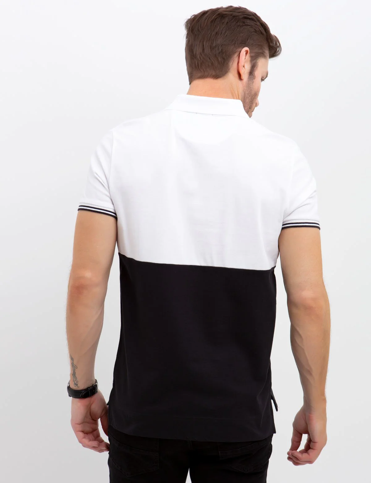 BLACK MALLET SLIM FIT STRETCH PIQUE POLO SHIRT - Image 17