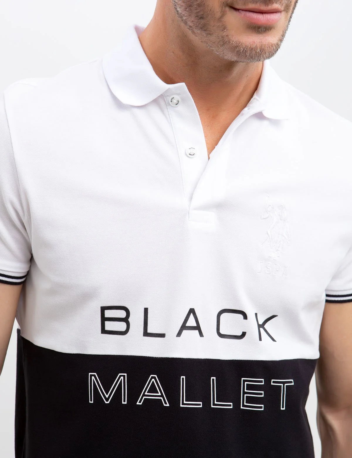BLACK MALLET SLIM FIT STRETCH PIQUE POLO SHIRT - Image 9
