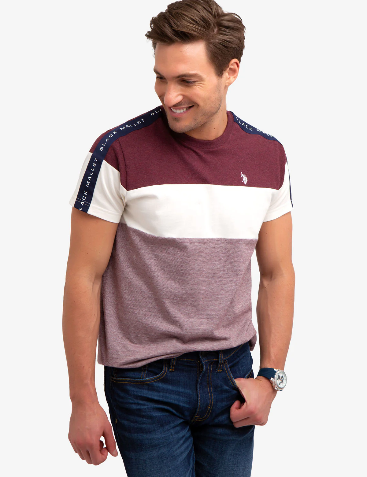 BLACK MALLET COLORBLOCK T-SHIRT