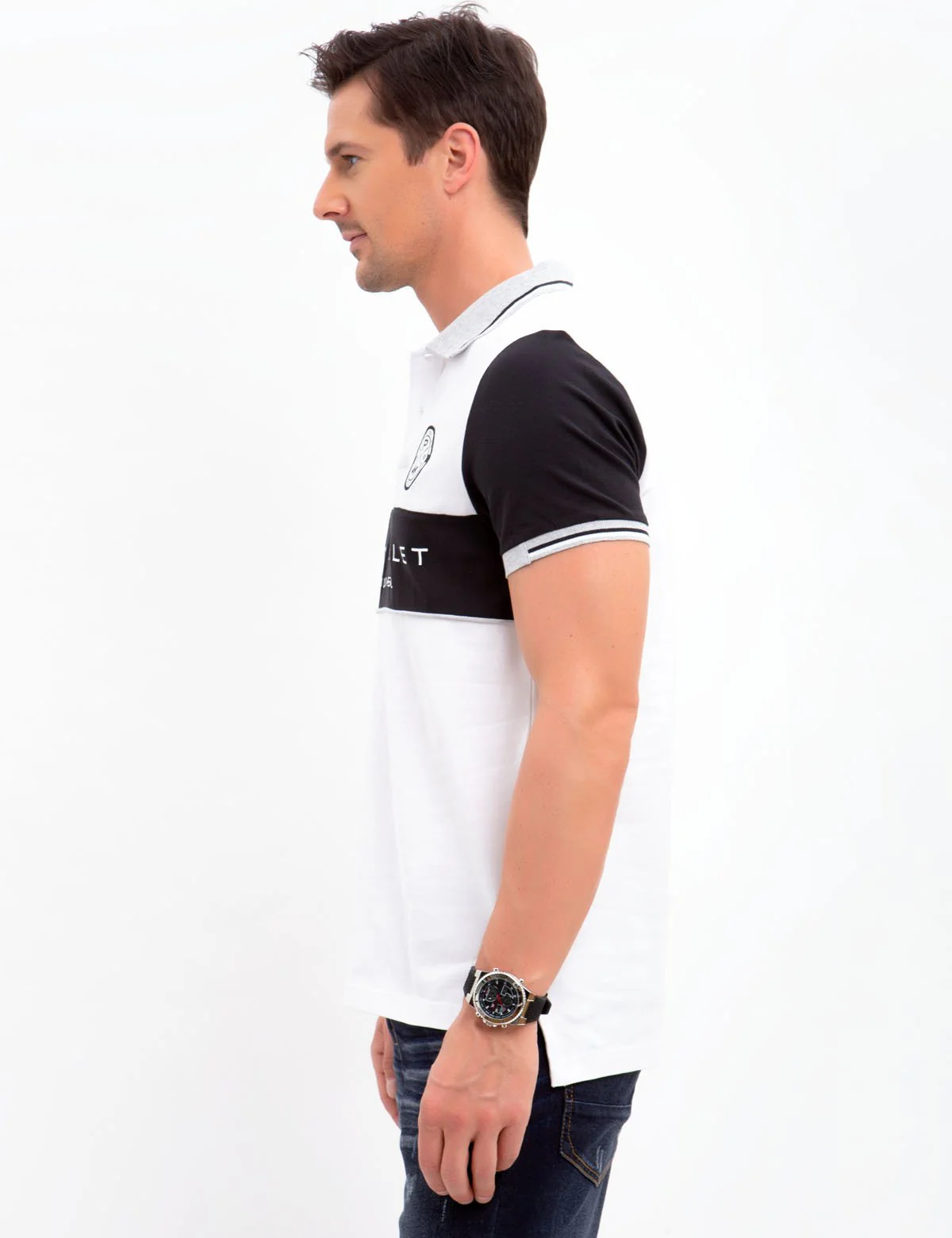 BLACK MALLET SLIM FIT, STRETCH PIQUE, COLORBOCK POLO SHIRT - Image 12