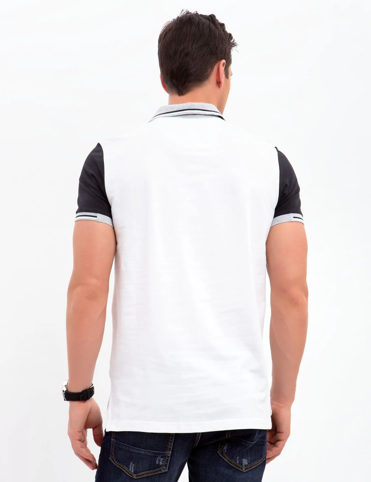 BLACK MALLET SLIM FIT, STRETCH PIQUE, COLORBOCK POLO SHIRT - Image 13