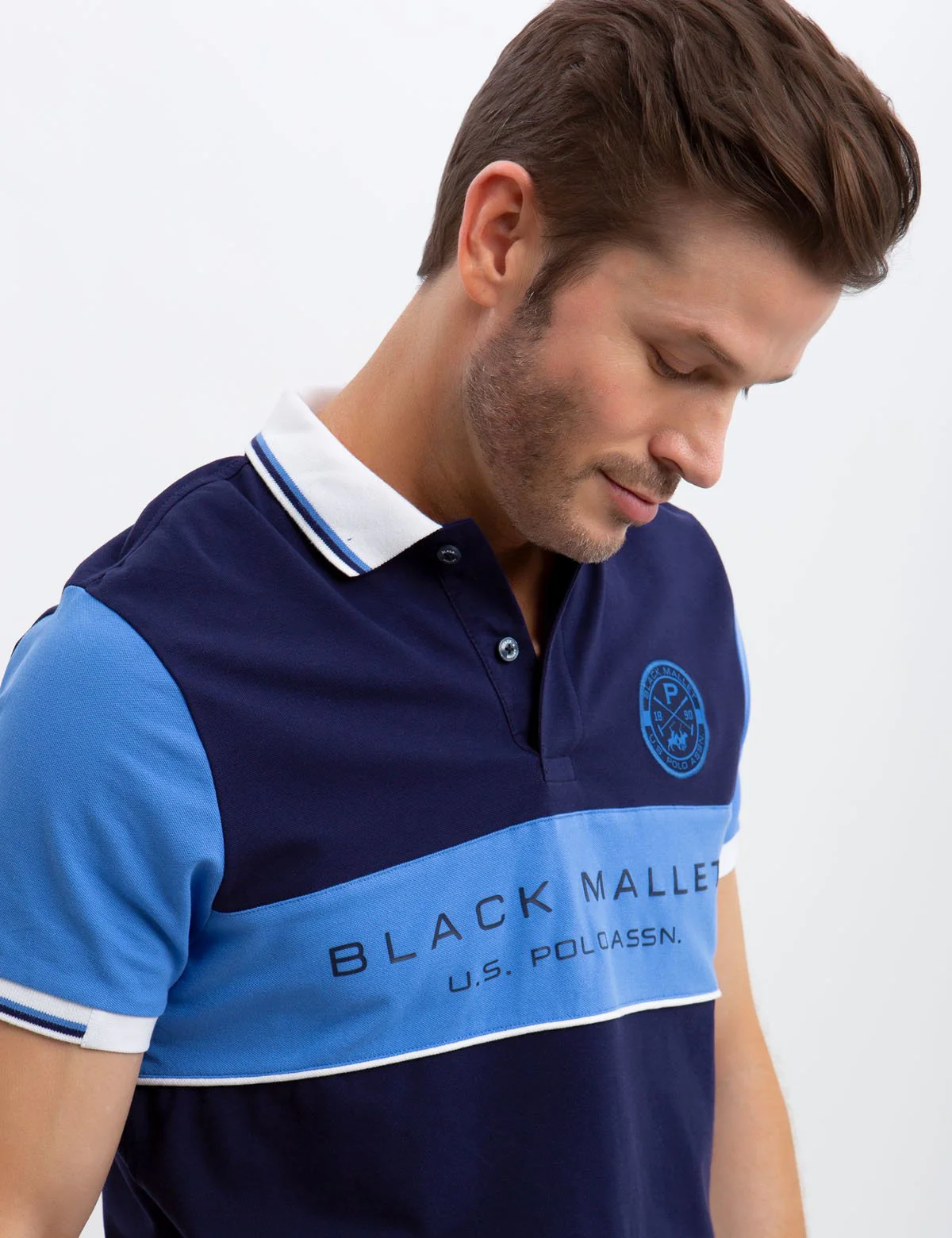 BLACK MALLET SLIM FIT, STRETCH PIQUE, COLORBOCK POLO SHIRT - Image 16