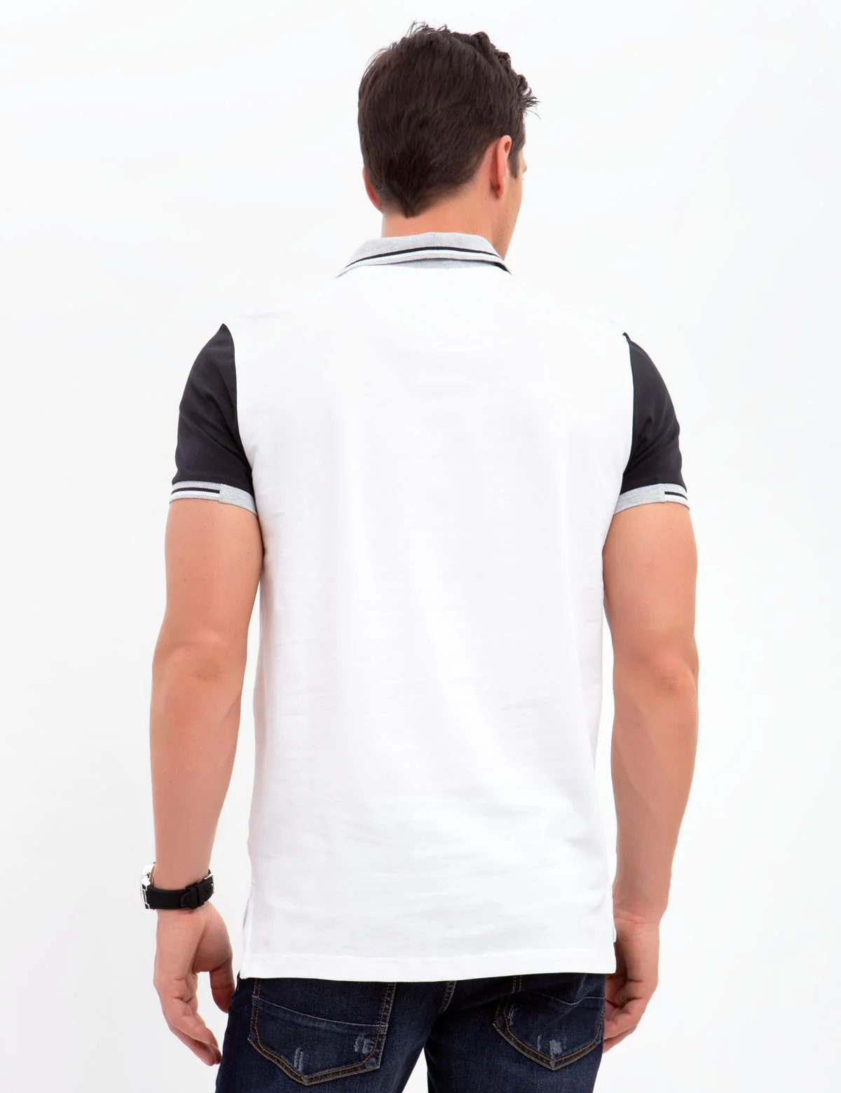 BLACK MALLET SLIM FIT, STRETCH PIQUE, COLORBOCK POLO SHIRT - Image 8