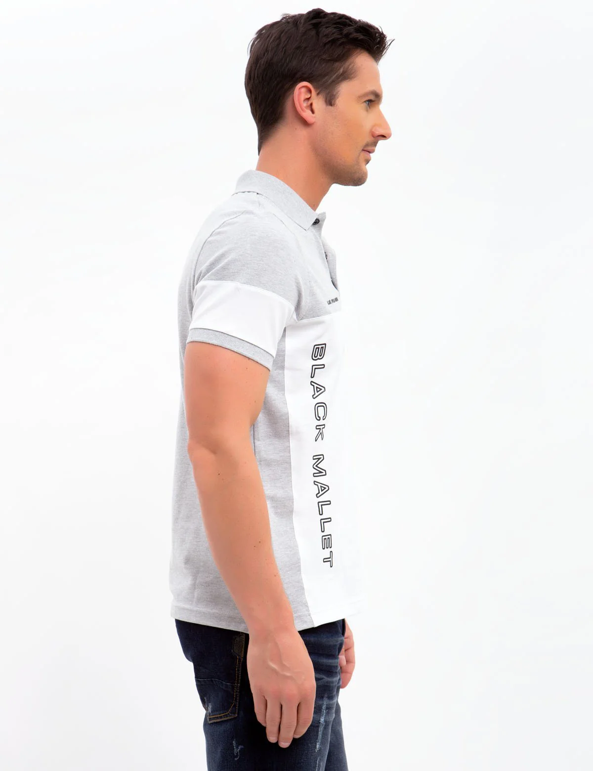 BLACK MALLET SLIM FIT STRETCH PIQUE POLO SHIRT - Image 9