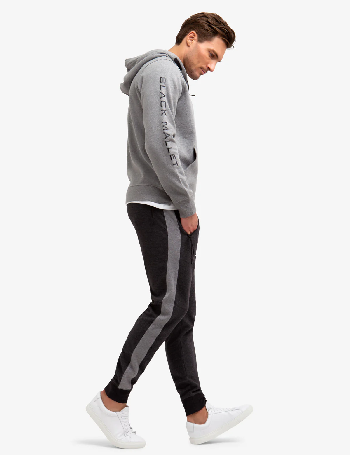 BLACK MALLET MAGIC DRAWSTRING LOGO ZIP HOODIE - Image 6