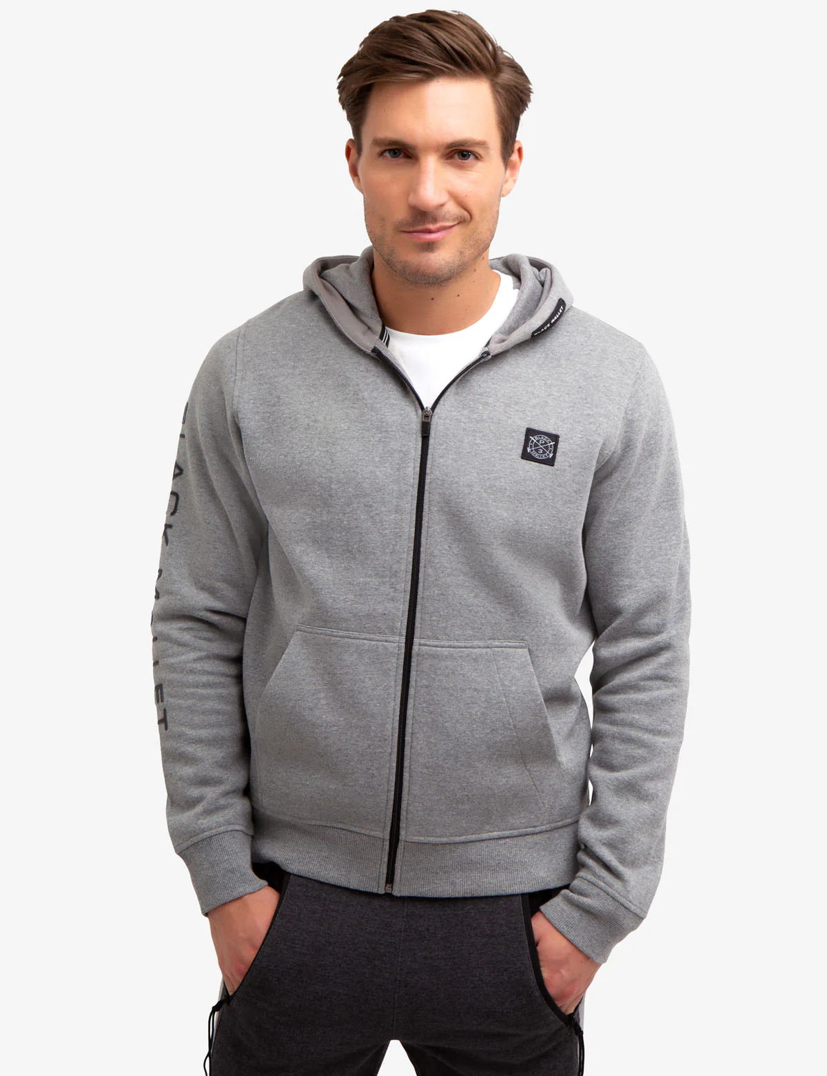 BLACK MALLET MAGIC DRAWSTRING LOGO ZIP HOODIE - Image 7