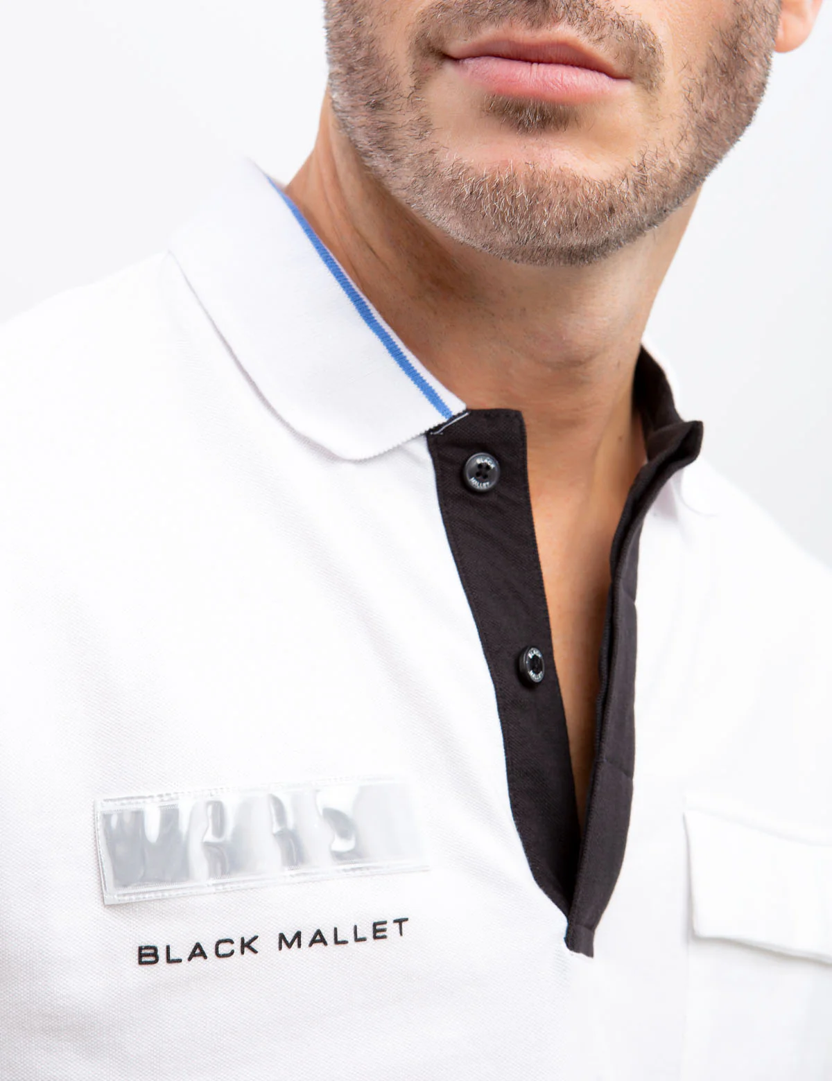 BLACK MALLET REFLECTIVE PATCH POLO SHIRT - Image 9