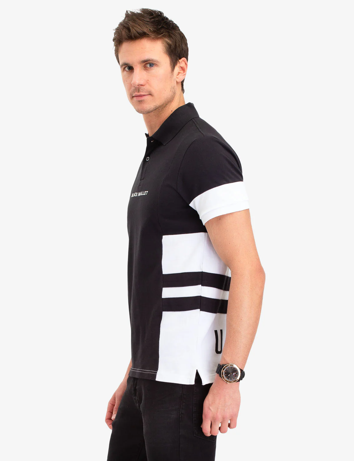 BLACK MALLET SIZE STRIPE POLO SHIRT - Image 7