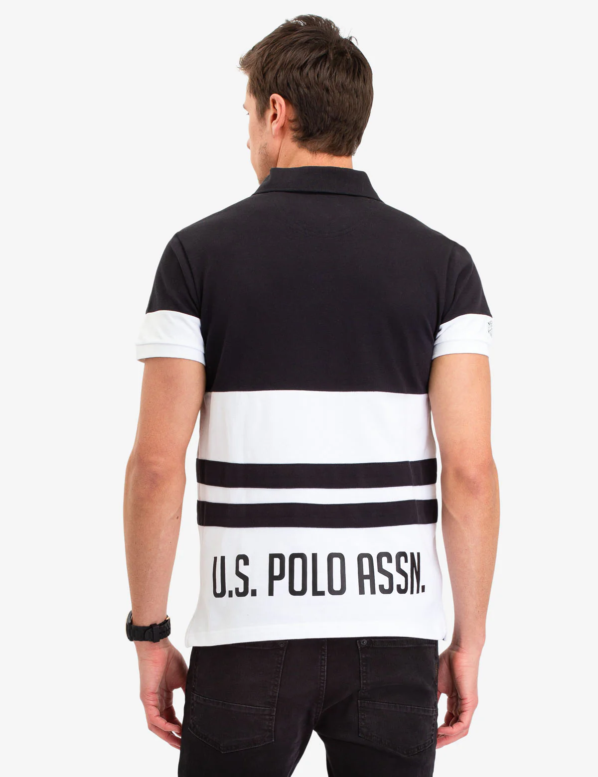 BLACK MALLET SIZE STRIPE POLO SHIRT - Image 8