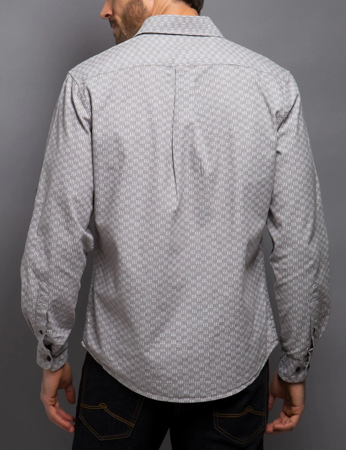 SLIM FIT LINE PRINT SHIRT - Image 3