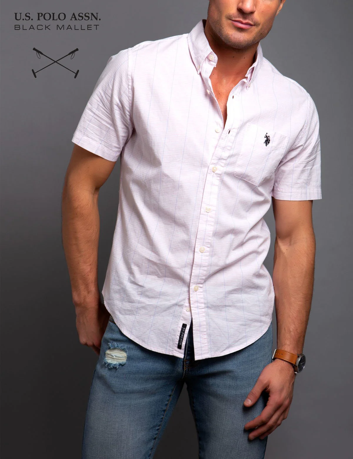 STRETCH SLIM FIT POPLIN SHIRT