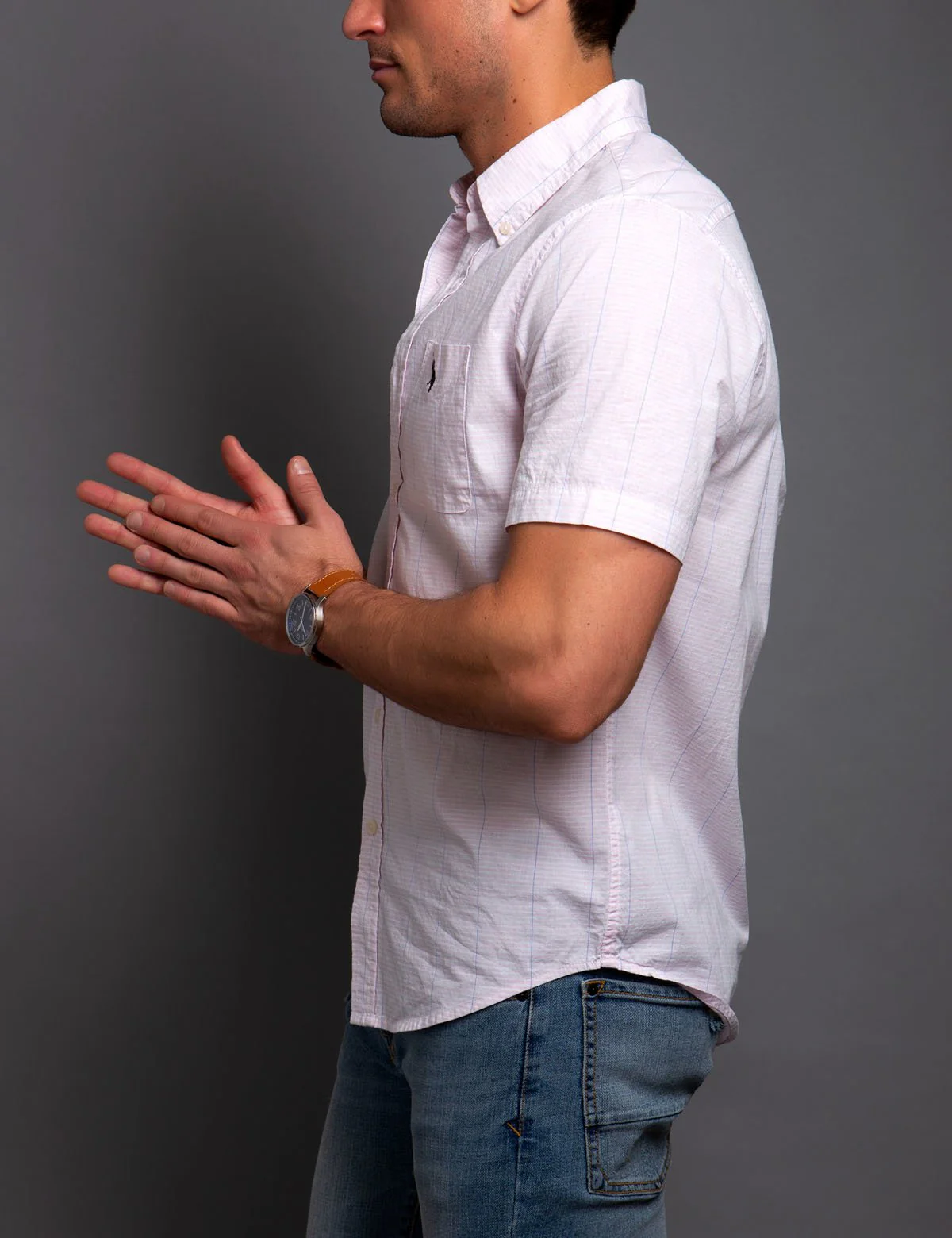 STRETCH SLIM FIT POPLIN SHIRT - Image 7