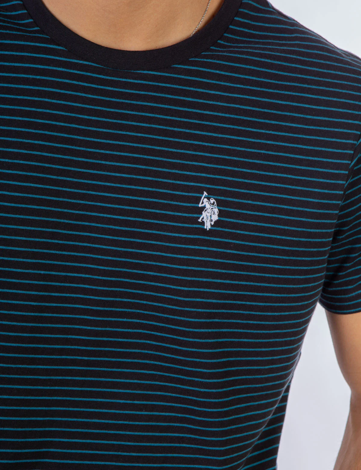 BLACK MALLET STRIPE CREW NECK T-SHIRT - Image 5