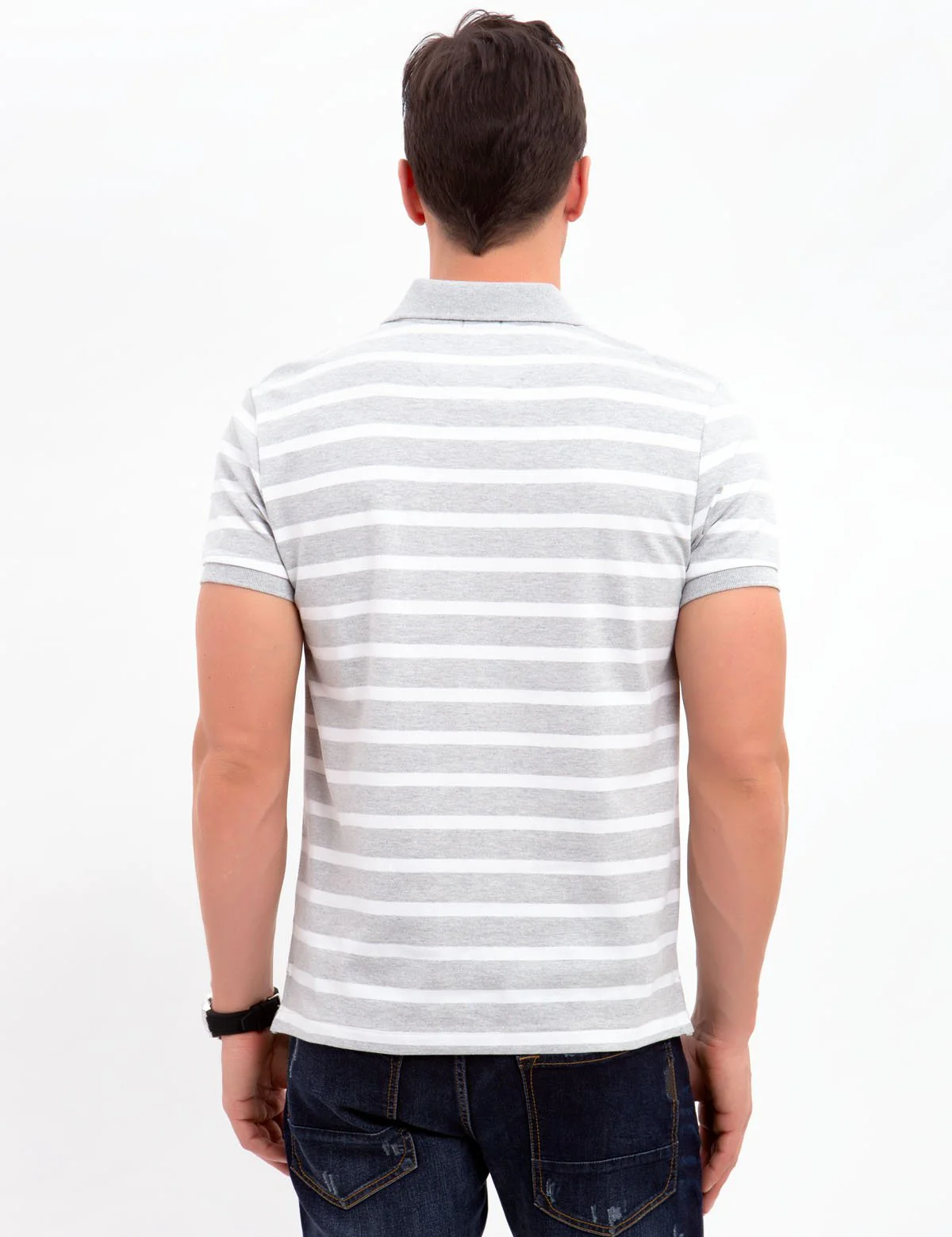 BLACK MALLET STRIPED POLO SHIRT - Image 8