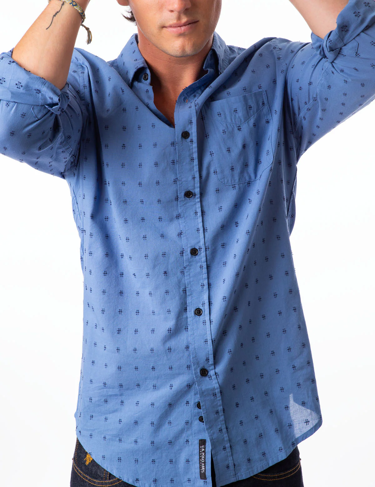 BLACK MALLET SWISS DOT SHIRT - Image 2