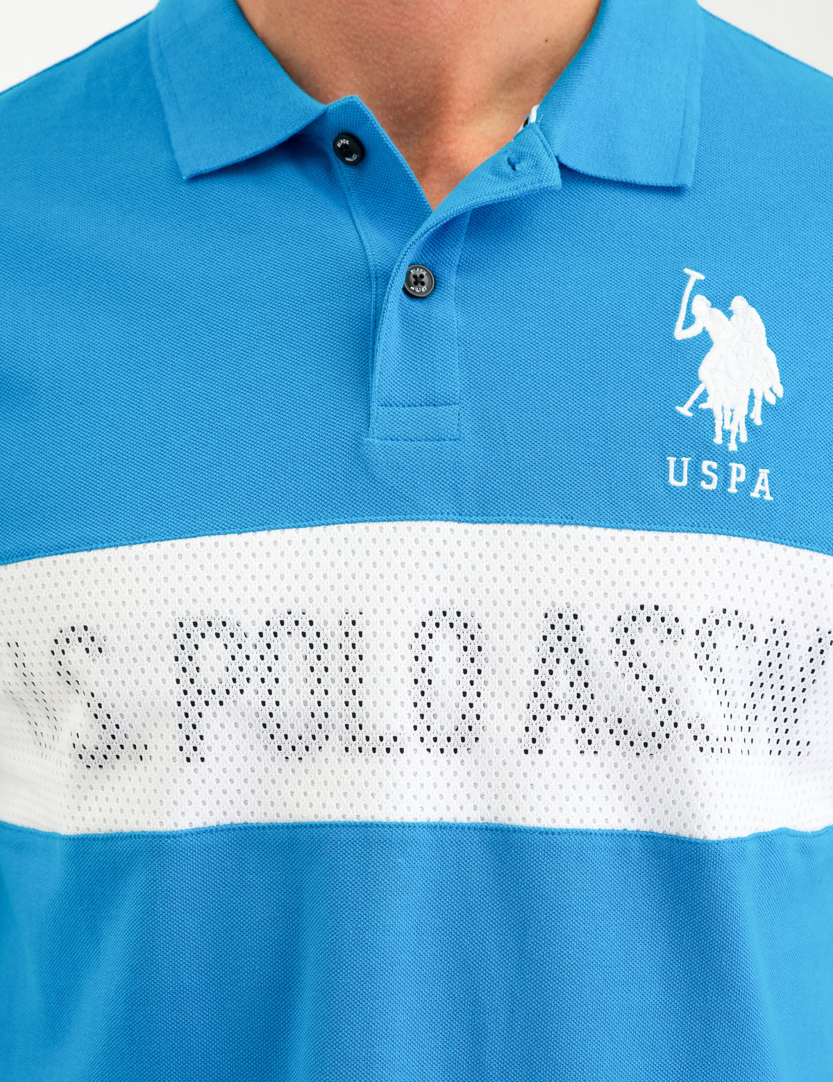 BLACK MALLET USPA CHEST LOGO POLO SHIRT - Image 3