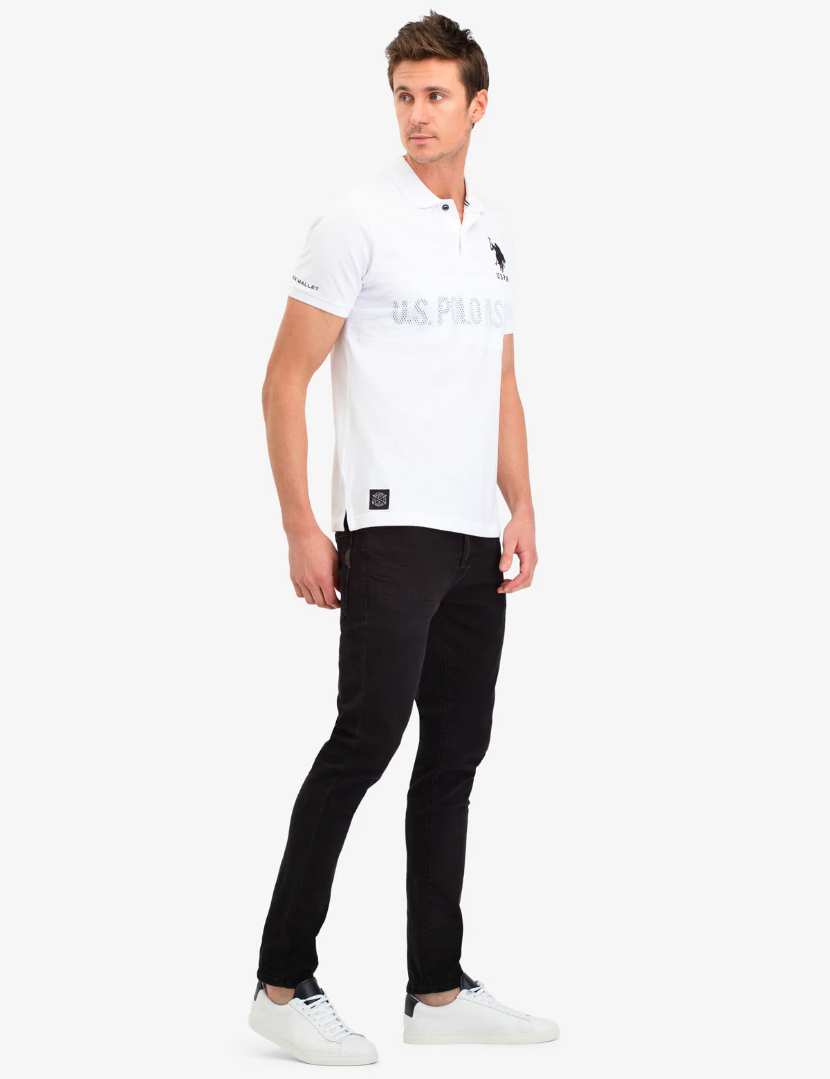 BLACK MALLET USPA CHEST LOGO POLO SHIRT - Image 7