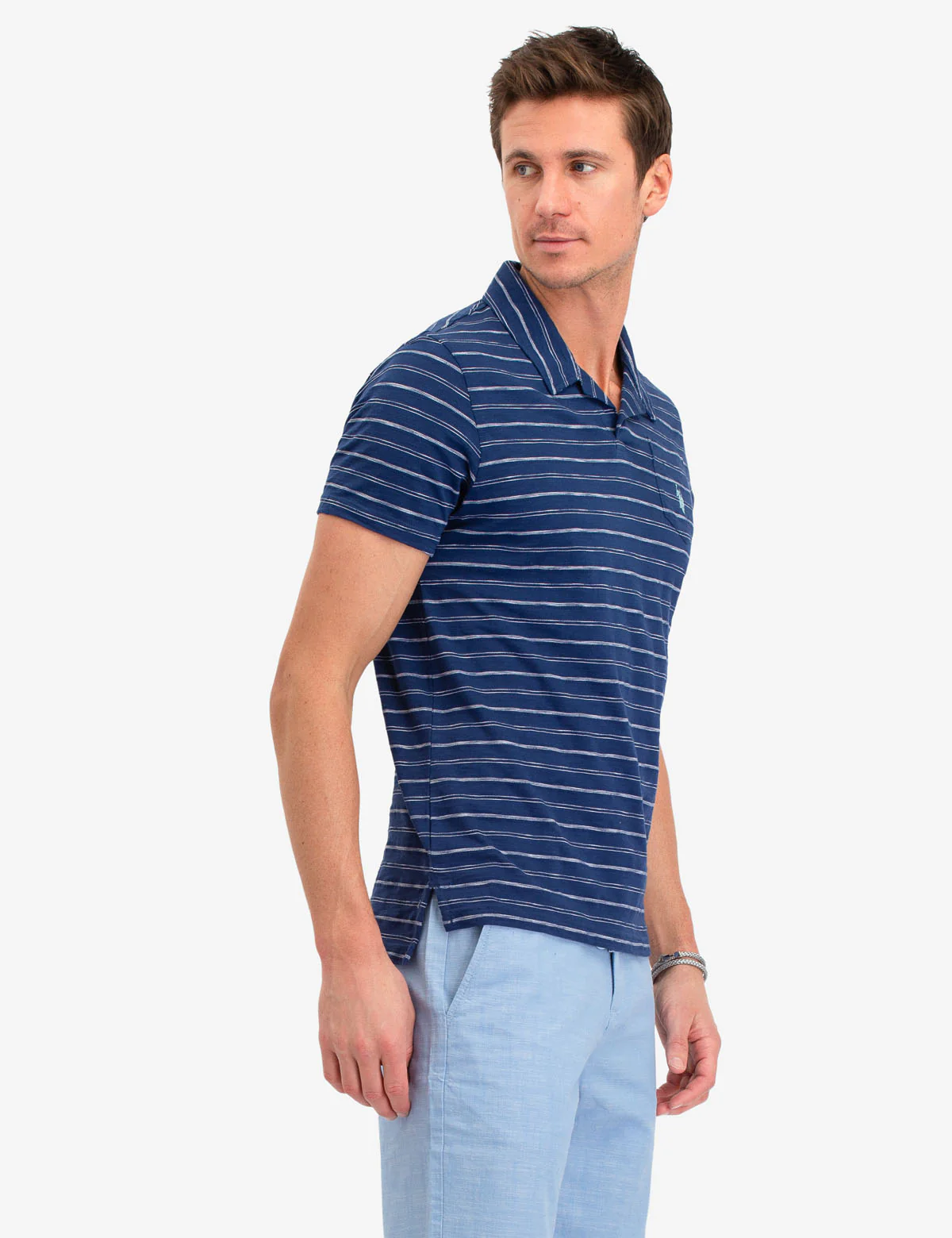 BLACK MALLET VERTICAL LOGO POLO SHIRT - Image 6