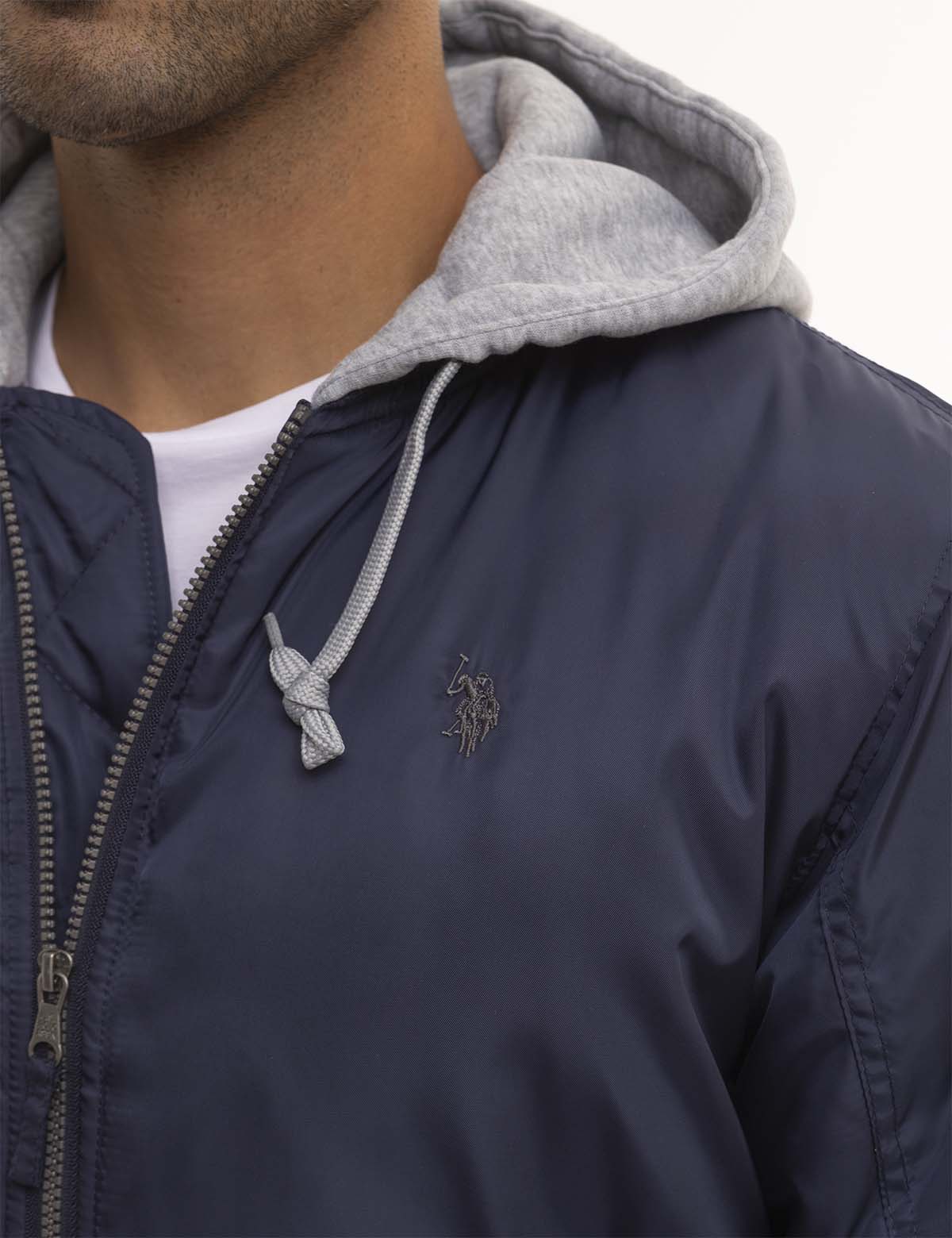 BOMBER JACKET WITH FLEECE HOOD - Image 10