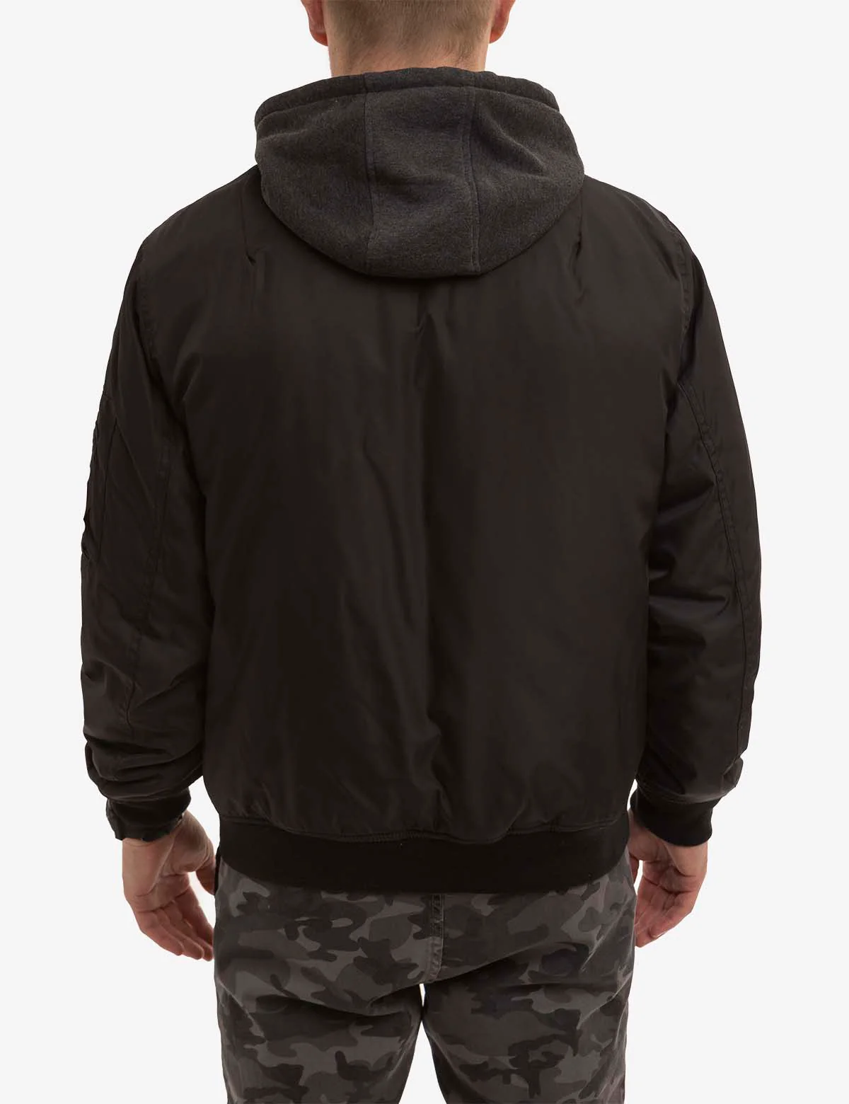 BOMBER JACKET WITH FLEECE HOOD - Image 4